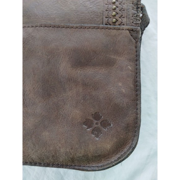 PATRICIA NASH BEAUMONT Brown Leather Crossbody Purse Messenger Bag Tassel - Picture 9 of 9